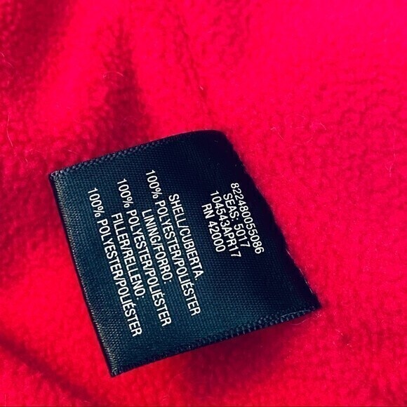 Athletech Girl's Puffer Jacket w/Hoodie, Size XS (4-5) Black with Pink interior* - Picture 4 of 6